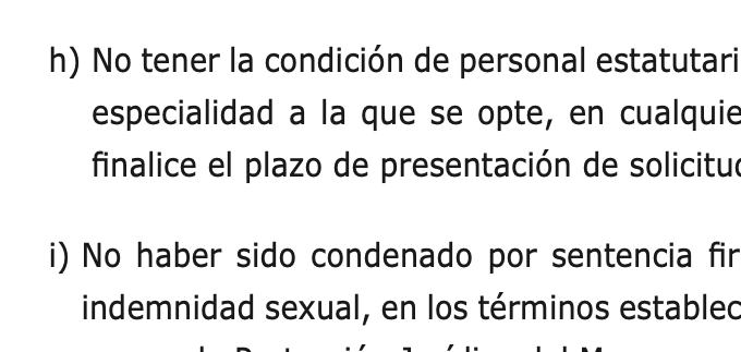 Esto pone en los requisitos de los inscritos.